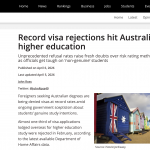 【澳洲留学】拒签率创历史新高！学生签证被拒之后，还能怎么办？